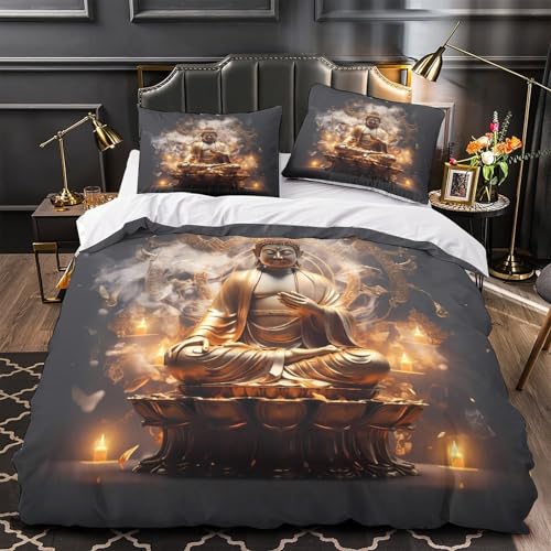 Parure de lit Bouddha en microfibre ultra douce de qualité supérieure - 2