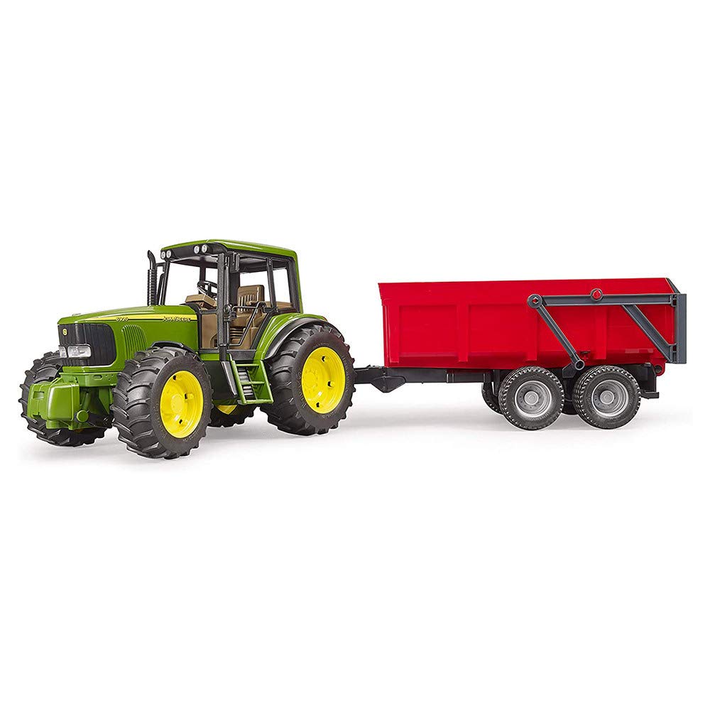 bruder 02057 - John Deere 6920 con rimorchio ribaltabile, azienda agricola, trattore, camion ribaltabile