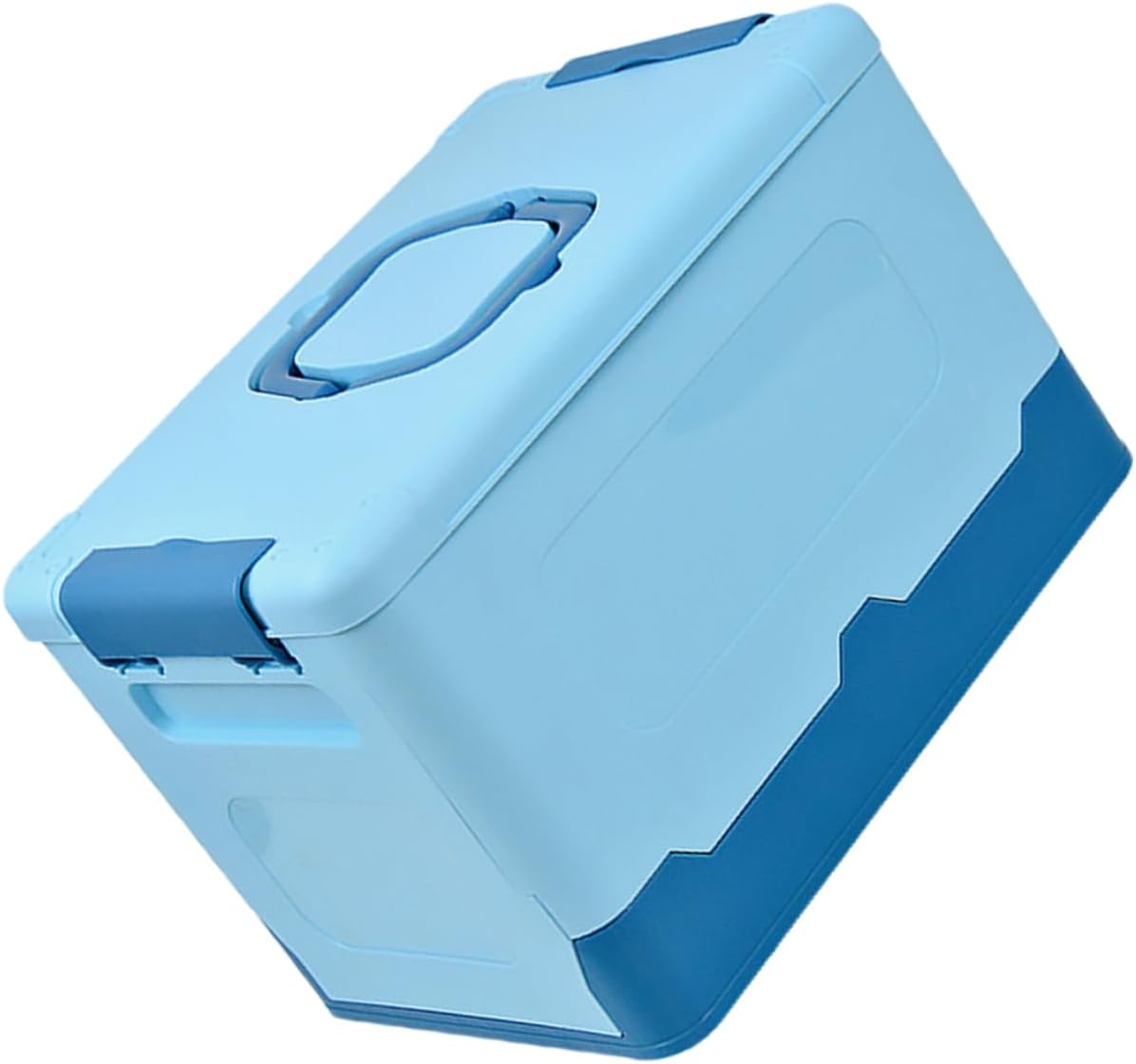 Box Portable Storage Box Compartment Car Containers Basket Platter Booster Dryer Storage Container Crate Small Case Bins Duvet Tote Bin Multi Foldable Hamper Cube Plastic Blue