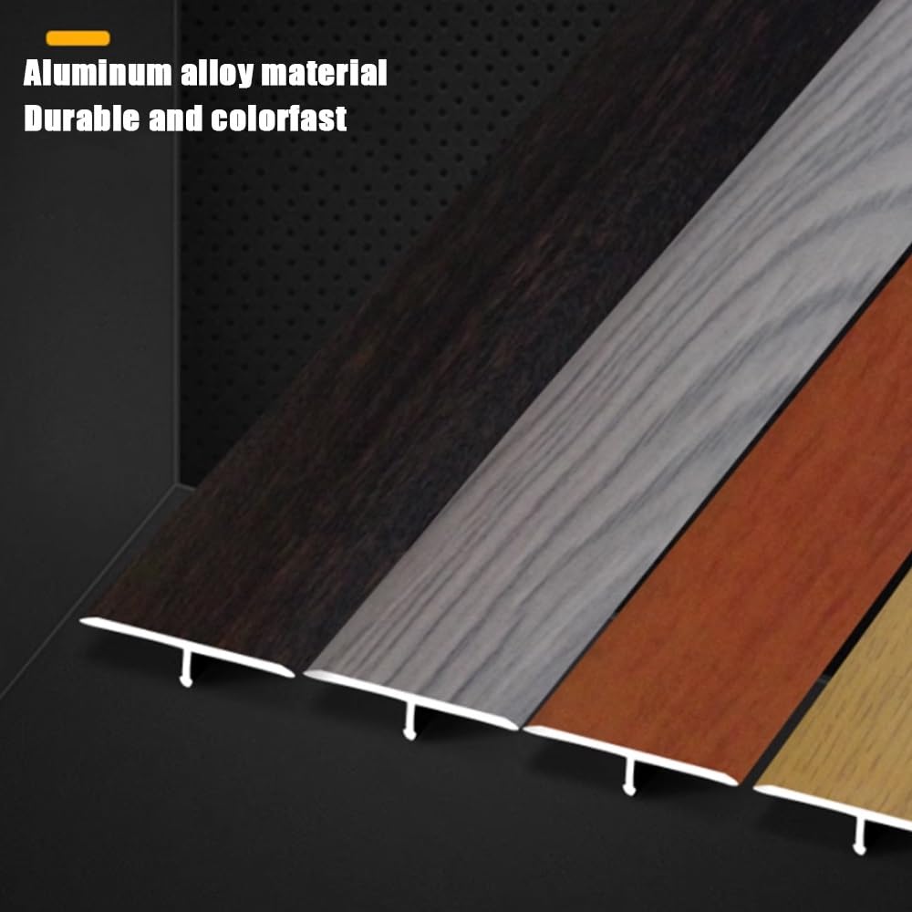 Moulure de Transition En T En Alumipour Plancher, Bande de Séparation Pour Porte, Largeur 2,5 Cm X 4,4 Cm, Garniture de Bord de Porte Pour Joints de Bois, Carrelage Et Stratifié./Red Oak/L90*W4Cm