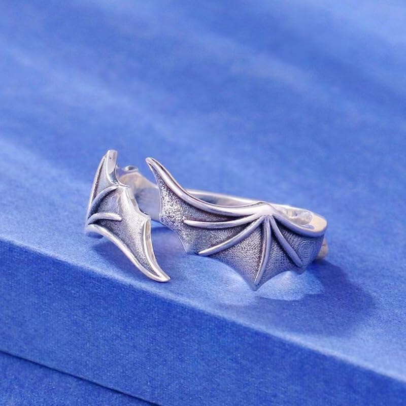 Amazon.com: Vintage 925 Sterling Silver Angel Demon Wing Rings