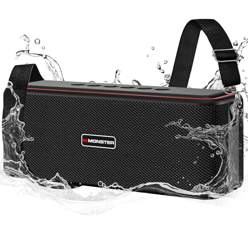 Monster Shock Pro Bluetooth Speaker with Baldric, 80W Loud Speaker