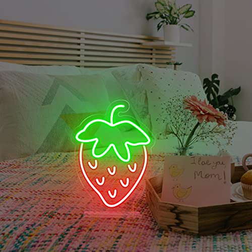 Lámpara de Mesa Neon Fresa LED 10x7 Pulgadas miniatura 4