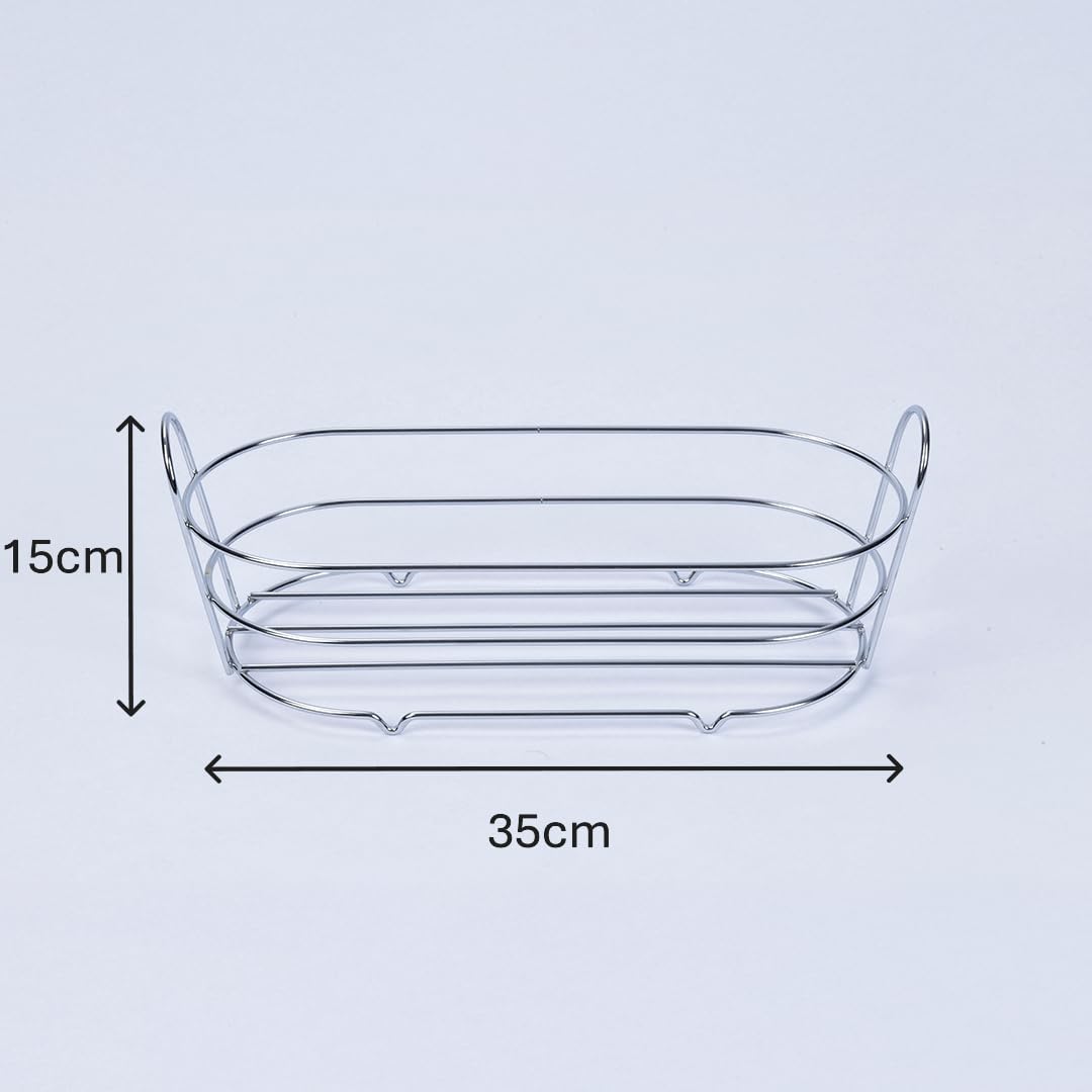 MallArt® Tel Ekmek Sepeti İç Bezli – Çıkarılabilir ve Yıkanabilir Bezli Ekmeklik – Cırtlı Bez Tasarım – Masa ve Mutfak İçin Şık Ekmek Sepeti – 35x15x9 cm (Krem)