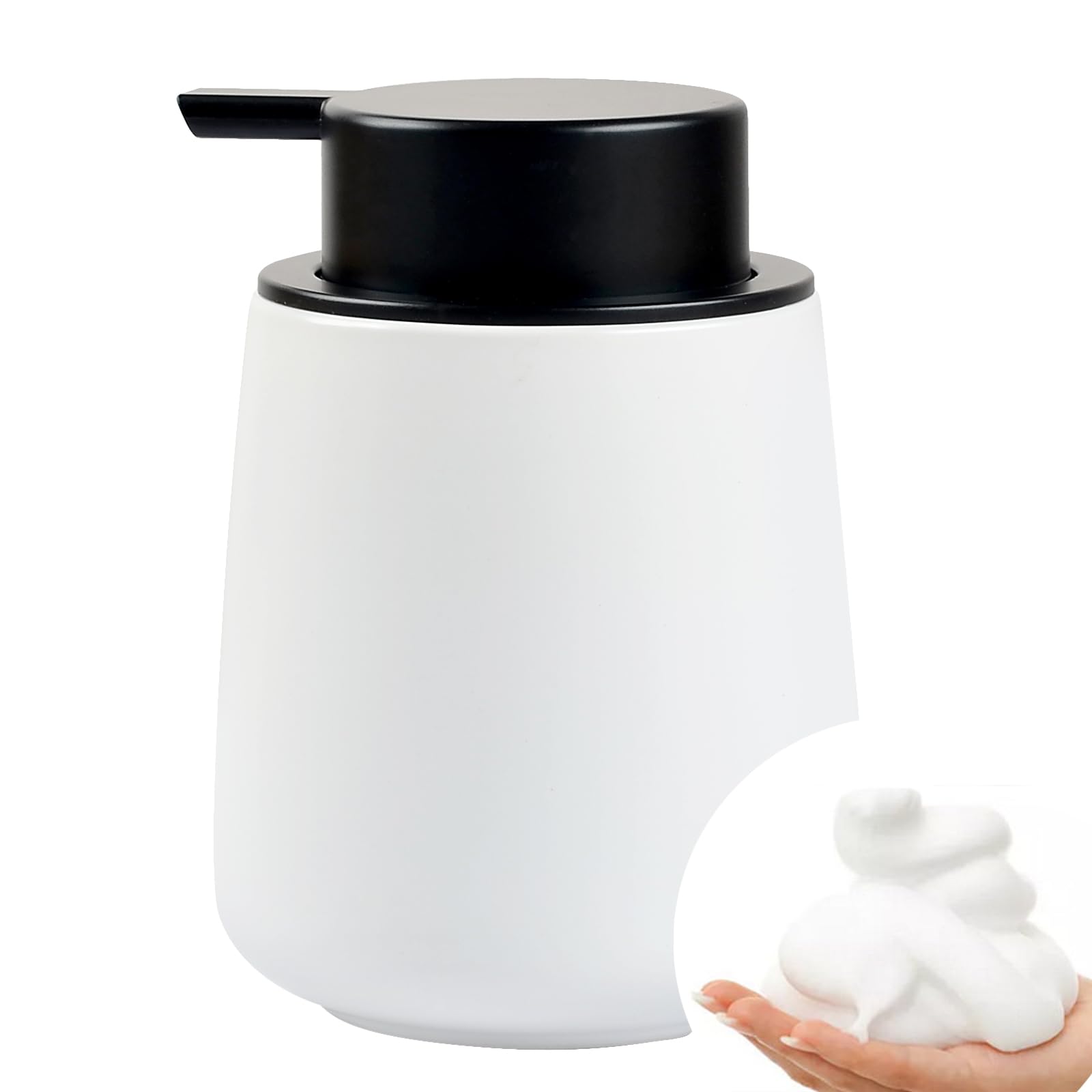 Bosilunlife Foam Soap Dispenser-12Oz Lotion Dispenser with Pump Matte White — image 1