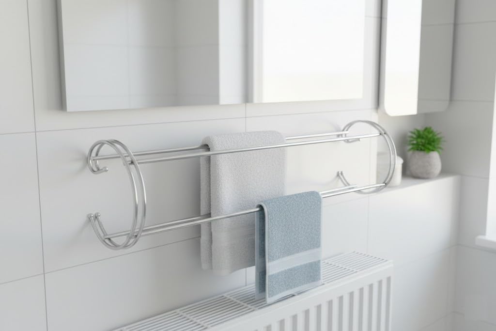 Supergift.com White Radiator Clothes Airer 2 Pack, 2 Tier Hanging Drying Rack For Radiators, Balcony Or Indoor Use, Space-Saving Laundry Airer