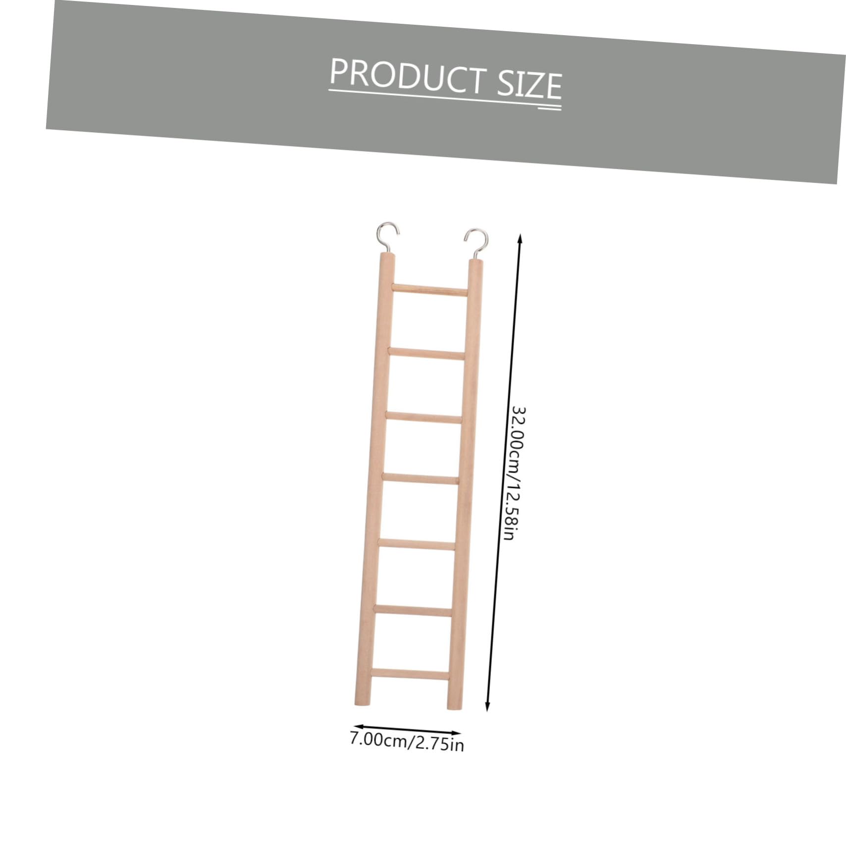 Totority Parrot Toys 4pcs Wooden Bird Ladder Parrot Climbing Stairs Cage Toys for Large Birds Safe Natural Material