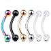 6pcs 16g banana barbell curved Surgical Steel Helix Daith Bridge Stud Rook Lip Ring Tragus Cartilage Eyebrow ACYP 8mm