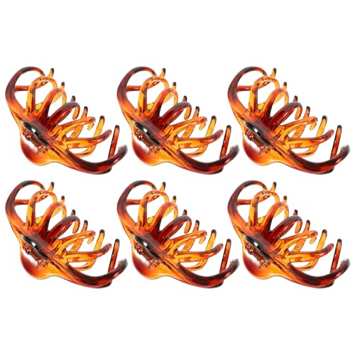 Pinces à griffes ERINGOGO cheveux épais grand format 10,5 cm finition caramel