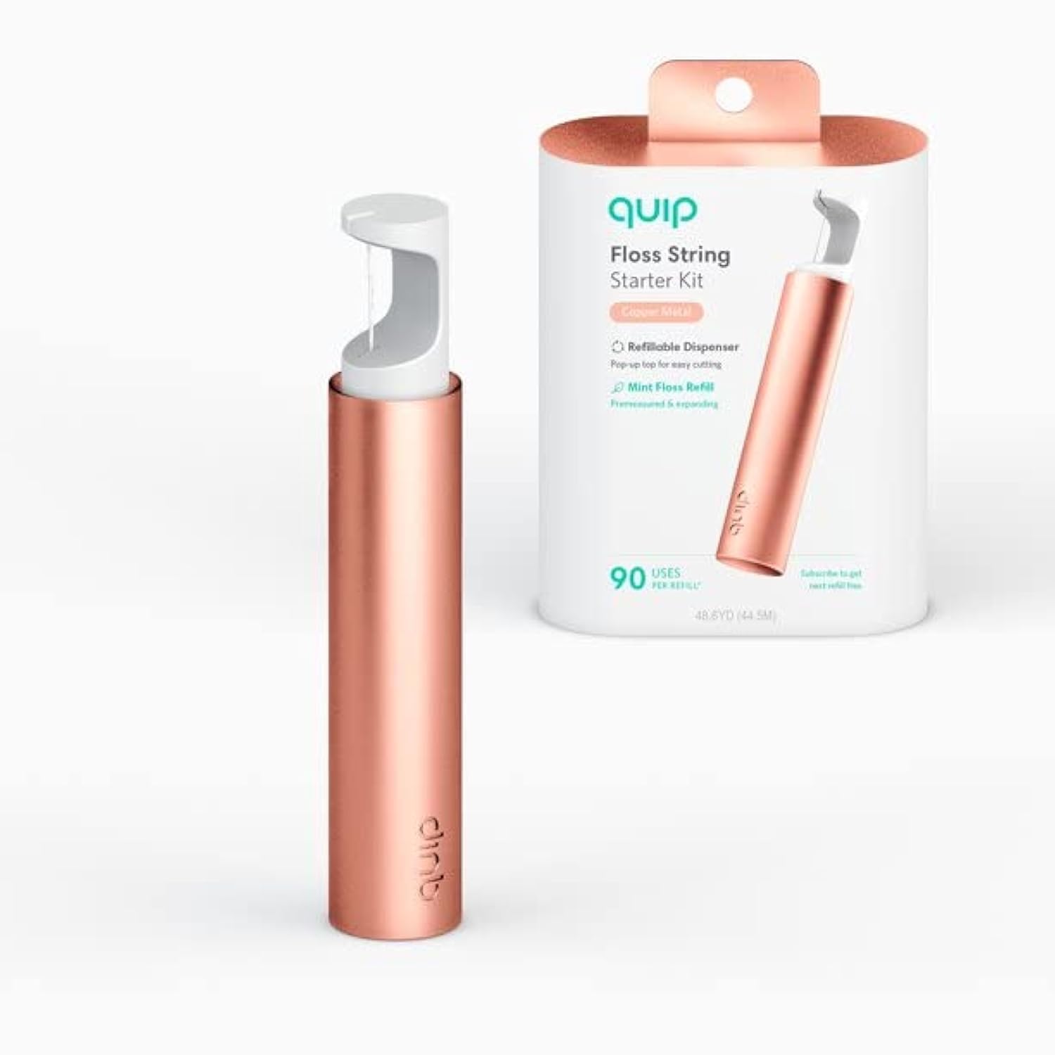 Quip Metal Floss Pick Starter Kit (Copper)