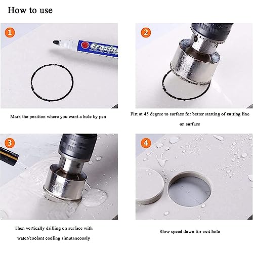 TOP-VIGOR 2Pcs 15mm Diamond Drill Bit Hole Saw, Hollow Core Drill Bit Hole Saw Tools - Image 4