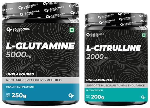 Image of Carbamide Forte L Glutamine Powder | Glutamine Supplement for Men | Unflavoured - 250 Grams |L Citrulline Powder 2000mg 100 SERVINGS - 200g