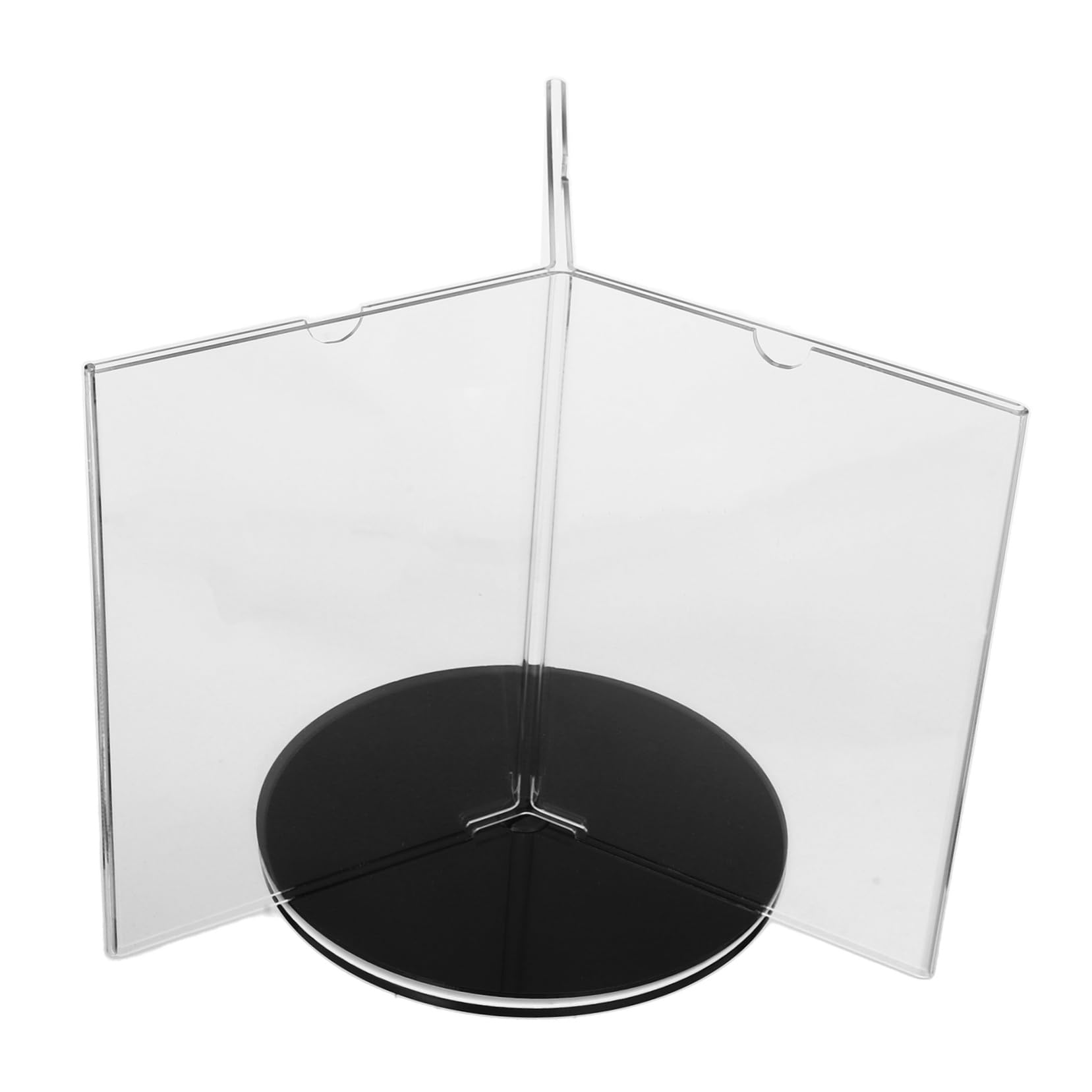 Présentoir à Menus Rotatif A5 en Acrylique avec Base, Support Transparent 6 Faces, pour Banquets et Célébrations