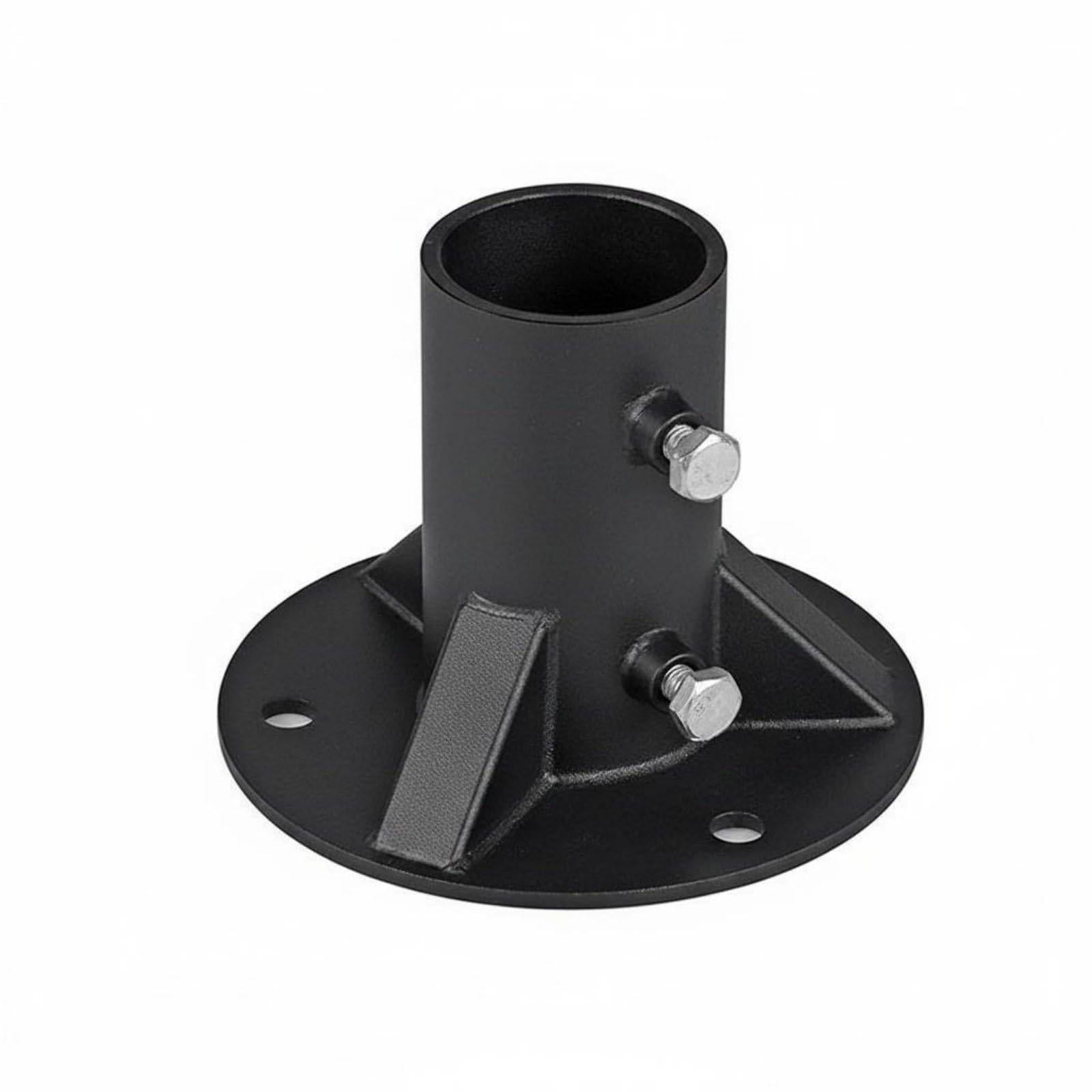 Chain Link Fence Post Floor Flange Powder Coated Fence Post Base Flange Heavy Duty Steel Column Base for Flagpole Setup, A-52mm-picture-18