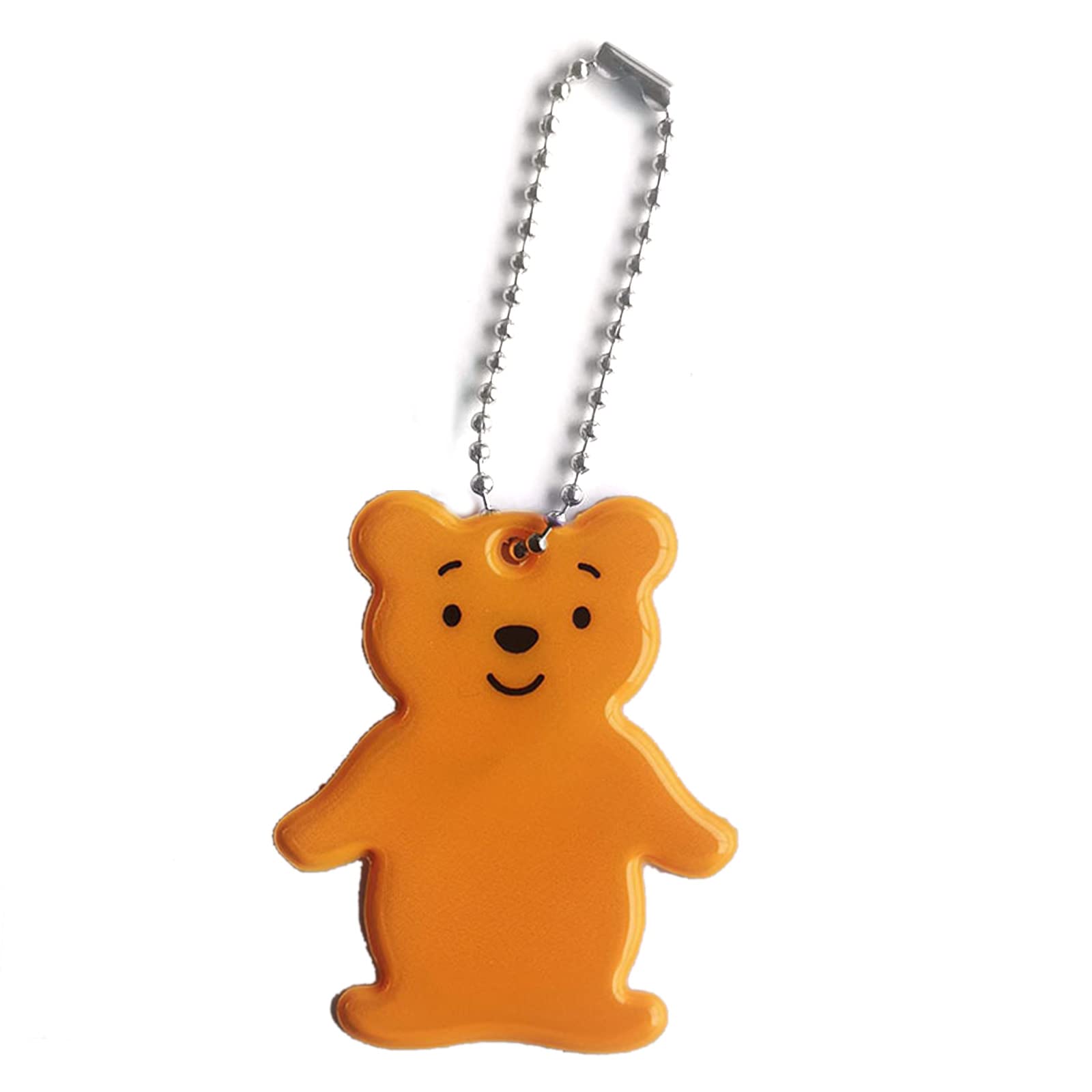 Bubefskd A Child Reflectors Keyrings Cute Reflective Bear Gear Backpacks Strollers Jackets Safe Reflector Keychain Bear-Shaped Ccessory Reflector Pendant