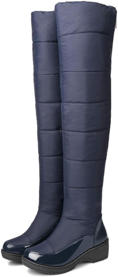 MIOKE Women's Winter Over The Knee Thigh High Snow Boots Waterproof Rain Warm Fur Lined Wide Calf Snow Boot - Image 4