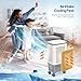 ROVSUN 5.2Gal Portable Swamp Cooler, 1400CFM Evaporative Air Cooler, 3-IN-1 Cooling Fan with Remote Control, 12H Timer & 4 Ice Box, 3 Speeds, Humidifying Oscillating Fan for Indoor or Outdoor