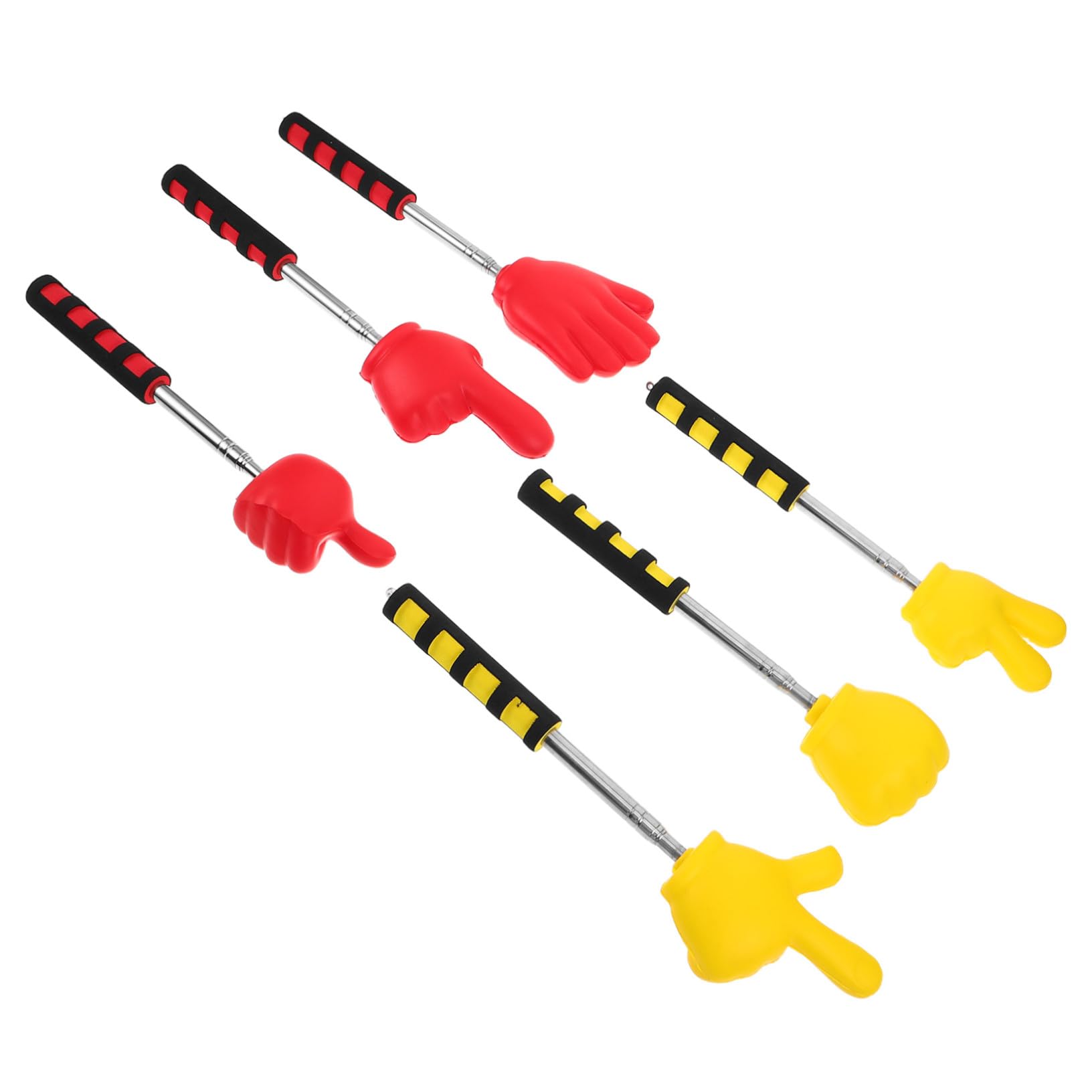 Artibetter 6 Piezas Punteros Retráctiles de Espuma para Aula de Unidades Bastones Didácticos Seguros y Portátiles para Profesores y Varillas de Dedo Extensibles para Control Multimedia y