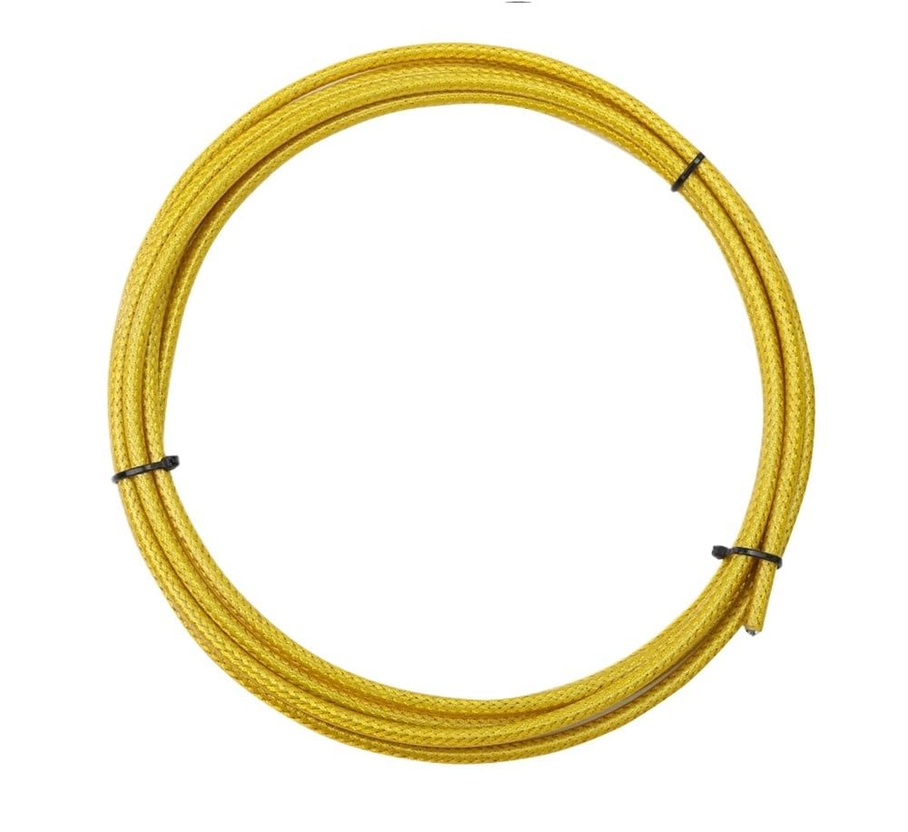Bicycle Brake line, Bike Brake Shift Cable 3.0m Slick Lube Braided 5mm Multicolor for Road Mountain Bicycle(Brake Golden)