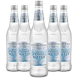 Fever Tree Light Indian Tonic Water - Premium Quality Mixer and Soda - Refreshing Beverage for Cocktails & Mocktails 500ml Bottle - Pack of 5
