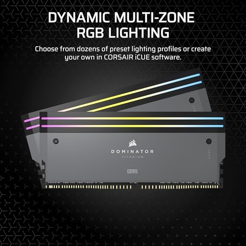 CORSAIR DOMINATOR TITANIUM DDR5 RGB Light Enhancement Kit – 2x Modules – 0GB RAM – CORSAIR iCUE Compatible – Grey - Image 4