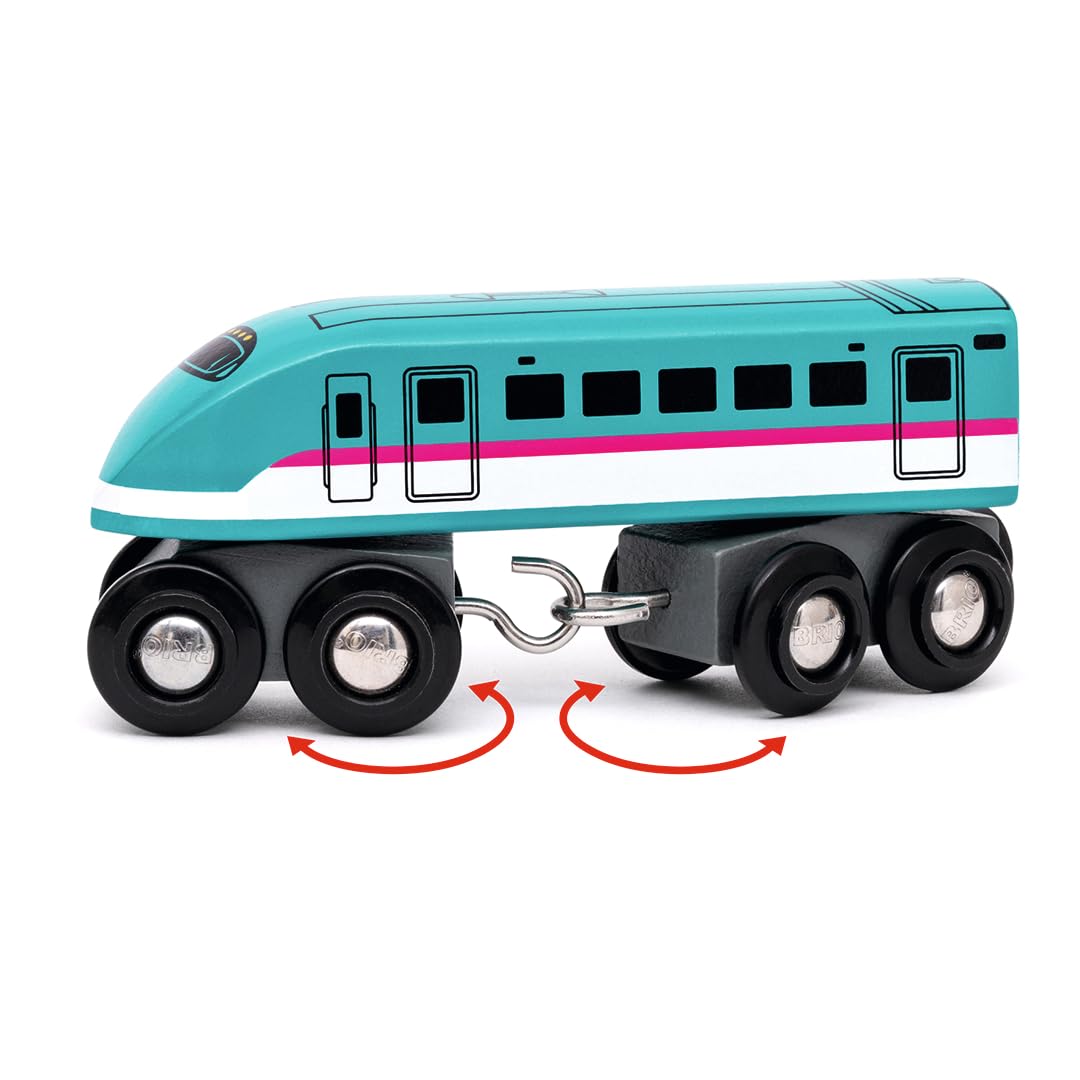 BRIO World - 36086 Trains of the World Shinkansen Series E5 Hayabusa Zug | Spielzeugzug für Kinder ab 3 Jahren