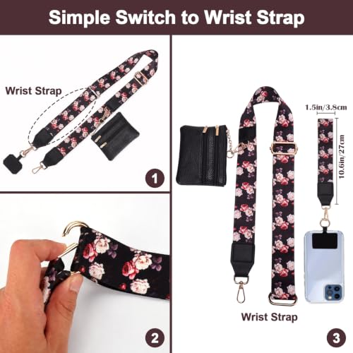 Image of XANGNIER Clip and Go Strap for Phone with Wallet Crossbody,Multicolor 36