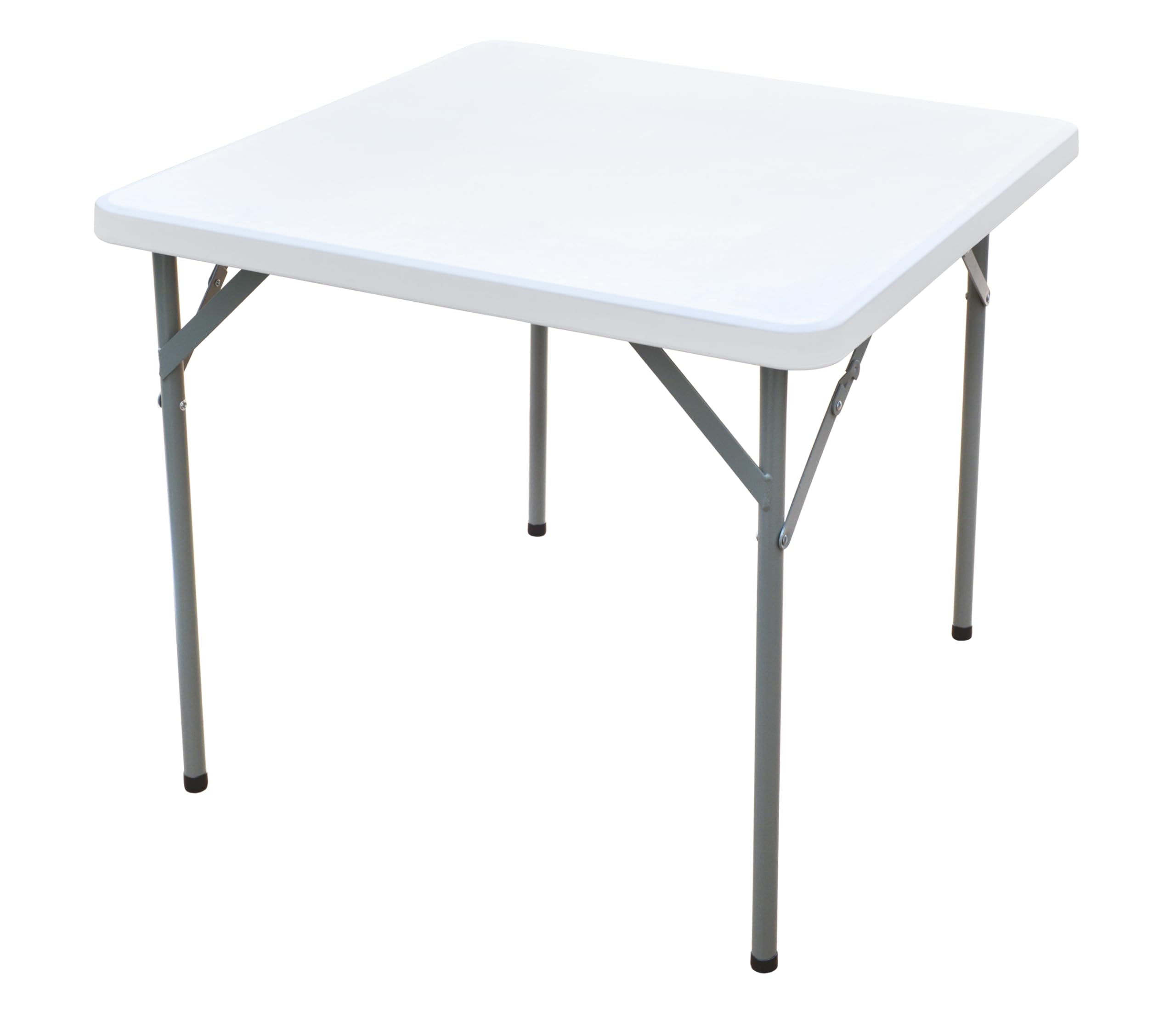 HERSIG - Mesa Plegable - Mesa Jardin Exterior Cuadrada 84x84x74 CM - Mesas Plegables Portatiles Resistente - Mesas Auxiliares Plegables - Ideal para Camping, Picnic, Comidas, Trabajo, Fácil de Guardar