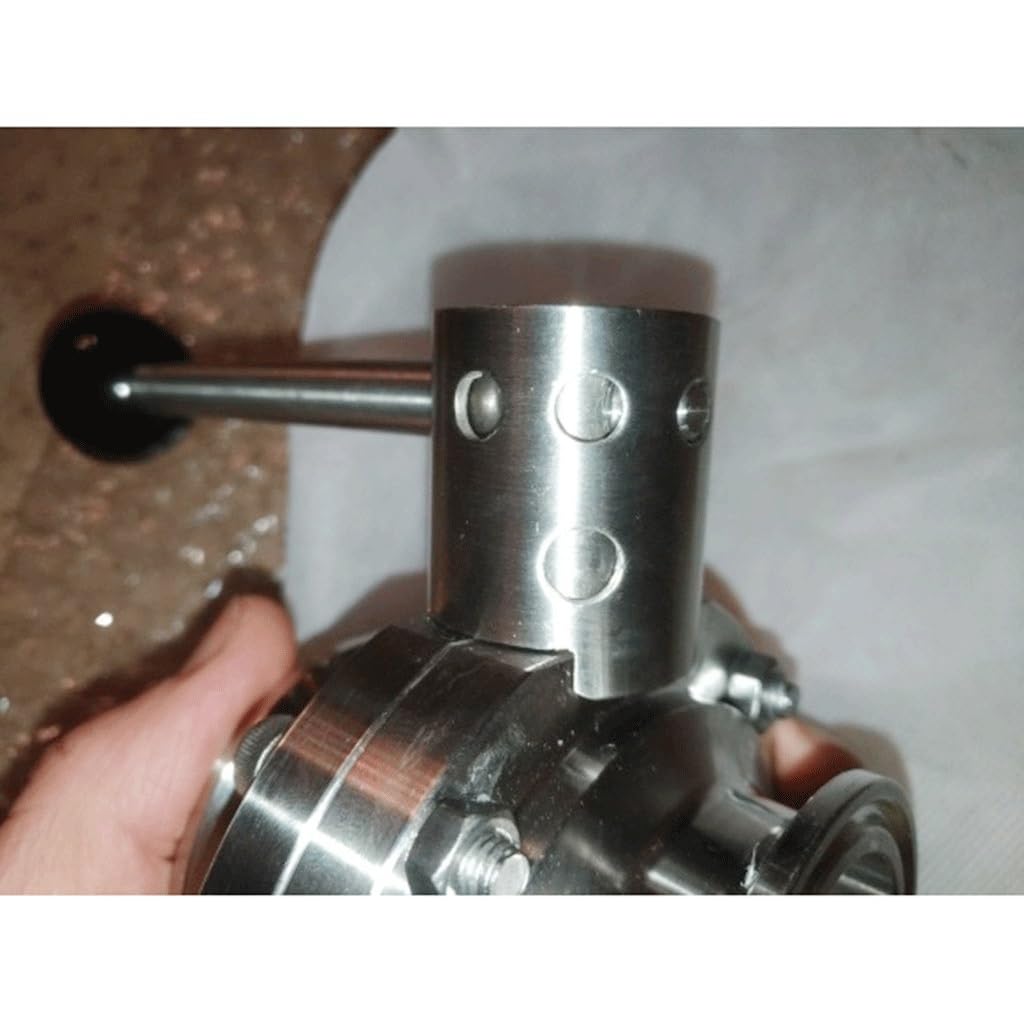 Vanne papillon sanitaire en acier inoxydable SS304 de 2in / 51 mm / 2in, 5,1 cm à trois pinces, pour brassage maison, bière, produits laitiers