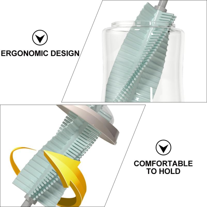 Miniatura 4 de ibasenice Cepillo limpiador de biberones, cepillo limpiador de biberones, cepillo de limpieza de botellas de leche, cepillo de limpieza para