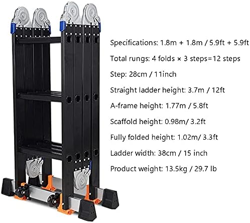 はしご 伸縮式はしご フレーム多目的 Hohold 日常や趣味に アルミ製拡張ポータブルロフトはしご 耐荷重330ポンド/150kg Amazon.co.jp: はしご 伸縮はしご、伸縮はしご、伸縮式マルチはしご 頑丈なアルミ伸縮はしご Aフレーム多目的ロフト伸縮はしご、330ポンド/ 150kgの容量はしご interesting : ホーム＆キッチン