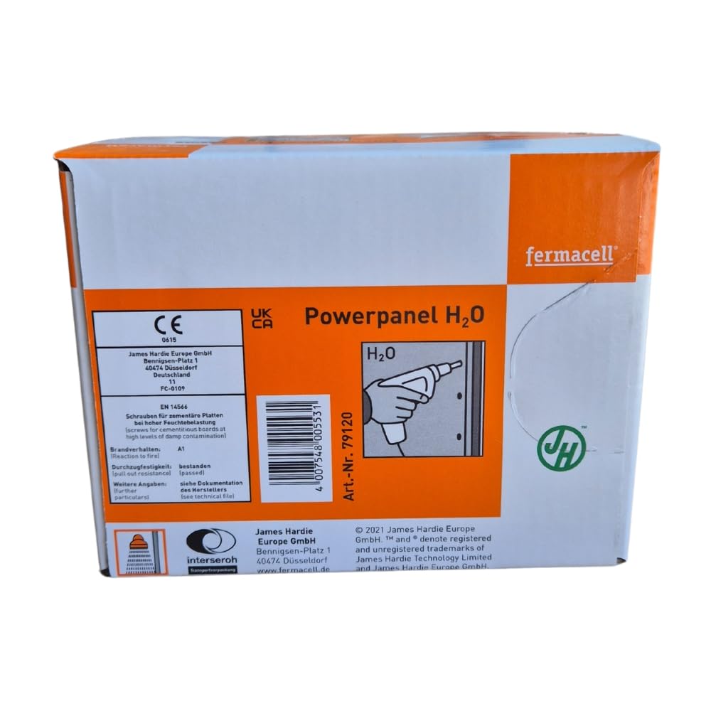FERMACELL - Boîte 500 Vis autoforeuses 3,9 x 35 mm - pour plaques Powerpanel H2O sur Ossature métal ou bois en Locaux humides - Anti-corrosion C4 - Embout OFFERT