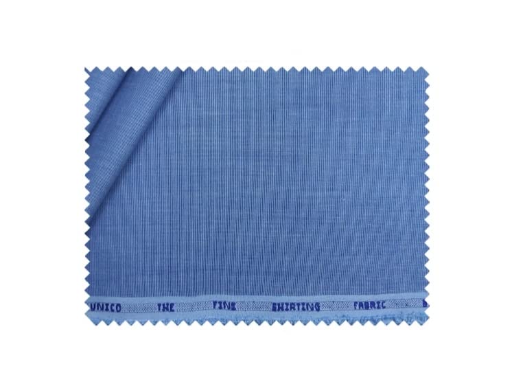 Raymond Premium Cotton shirt fabric (Unstitched, 1.6Meters) (Denim Blue)