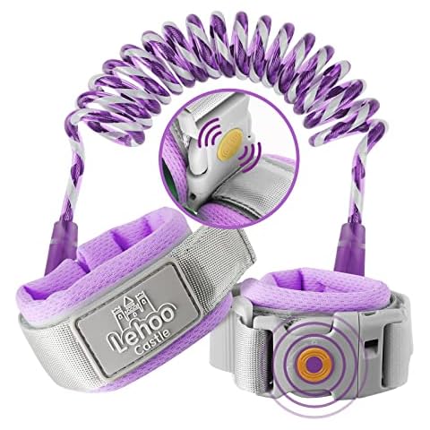 Lehoo Castle Kinder Sicherheitsleine, Anti-Verloren Handgelenk Gürtel Kinder, Sicherheit Handschlaufe 360° Drehung, Elastisches Drahtseil, Atmungsaktiv Baumwolle Armgelenk Band Cover