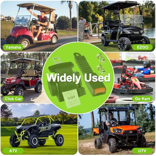 LEAPGOMAX Retractable 61" DOT Seatbelts, Universal 2 Point Adjustable Seat Belts for Golf Carts EZGO, Yamaha, Club Car, ICON, Star, Zone Golf Carts (1 Set) - Image 5