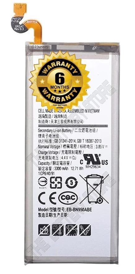 Image of THE BATTERY STORE Original [BN950ABE] Battery for Samsung Galaxy Note 8 SM-N9500 SM-N950U, SM-N950F [BN950ABE] Battery with 6 Month Warranty**** (for Samsung Note 8)