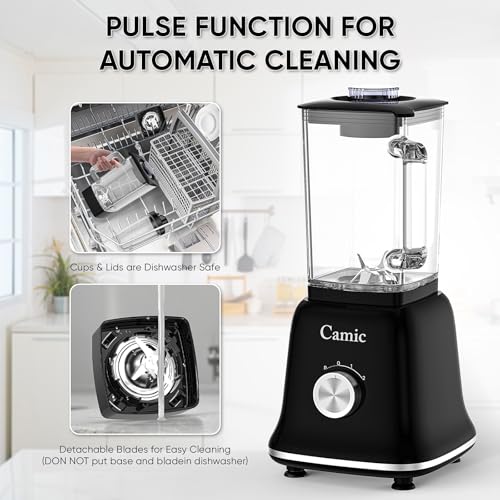 Camic 750W Glass Blender with Travel Cup - Save with Code WC9H8ISX