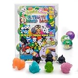 SqwishLand Ultimate Mixed Bag 25ct – Mini Squishy Kids Toys with 25 Mystery Animal Squishies Capsules, Desk Toys & Toppers for Pencil Erasers, Ideal Fidget Party Favors for Kids & Birthday Bulk Gifts