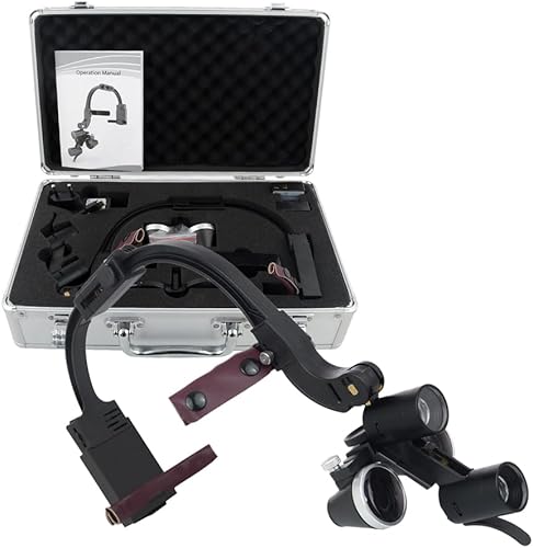 Lupas binoculares de luz LED dental multifuncional, lupas de aumento quirúrgico de 5 W con lámpara recargable para faros delanteros, gafas ópticas