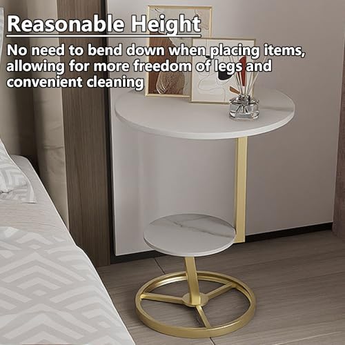 Table basse ronde JATIBOSH : la solution rangement pour petits salons et balcons