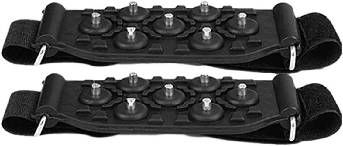 Ice Grippers for Shoes and Boots, 1 Pair Foldable TPR Manganese Steel