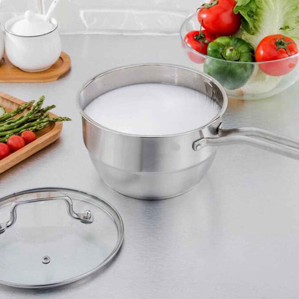 Stainless Steel Saucepan Nonstick Milk Pot Heat- Resistant Pasta Pot Melting Pot Kitchen Cookware for Baby Food Noodle Soup Milk