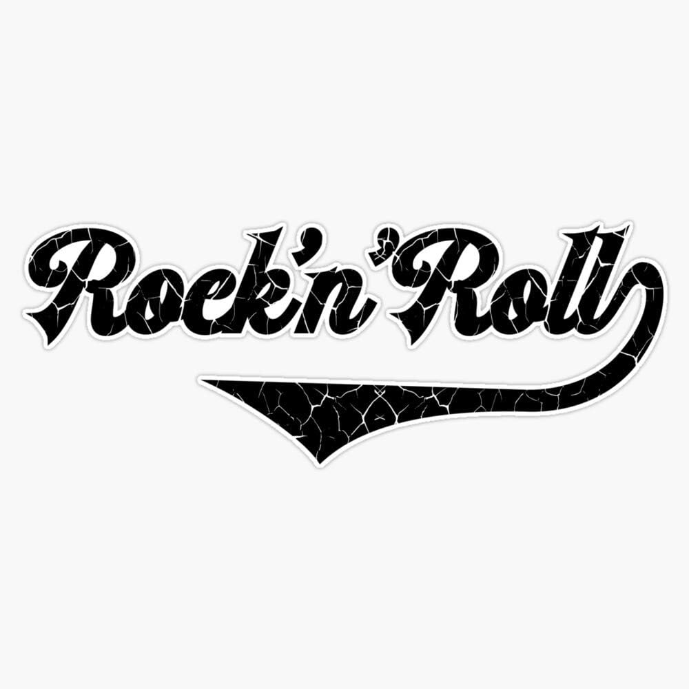 Rocking R Decal Amazon.com - Vintage Rock and Roll Music Design Vinyl Waterproof ...