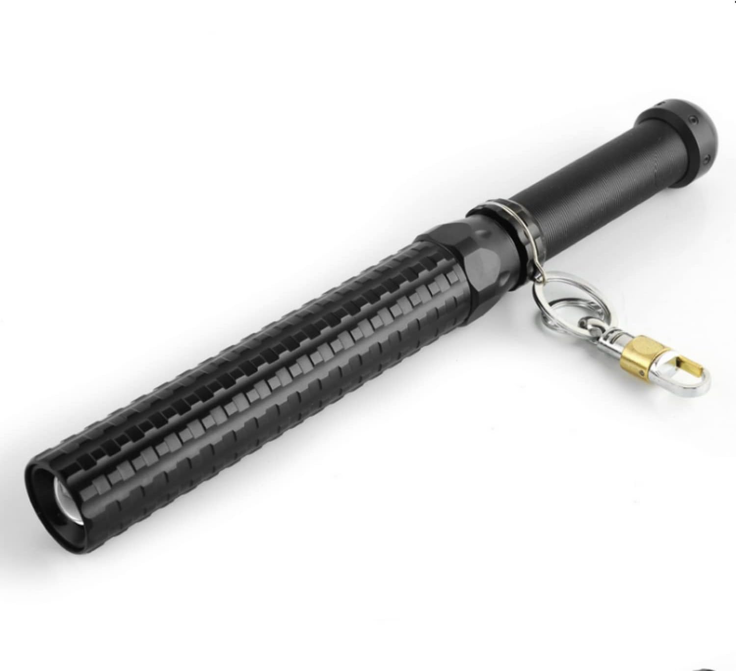 SKEIDO Zoomable 3-Mode Q5 LED Baseball Bat Emergency Flashlight Flash Light TorchBaton Self-defense Lights Baton