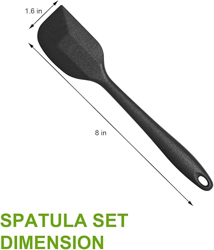 Miniatura 2 de Espátula de silicona, espátulas de silicona resistentes al calor, espátulas de goma antiadherente de grado alimenticio con núcleo de acero