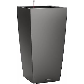 Lechuza Container with Irrigation System Cubico Premium 40 Anthracite Metallic