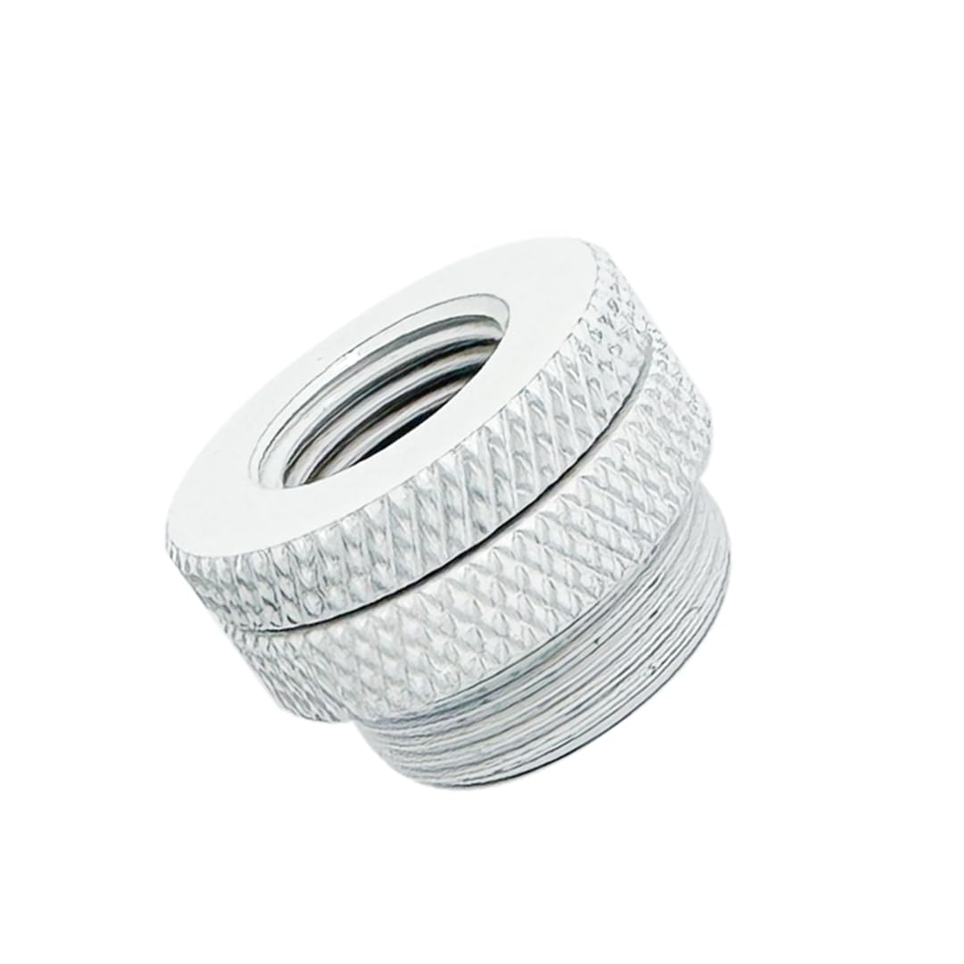 dracaena.io 6 Pack G1/4" Pass-Through Fittings Leak-Proof Brass Connector with Sealed O-Ring for PC Liquid Cooling Systems, Liquid Cooling Tube Fittings, White