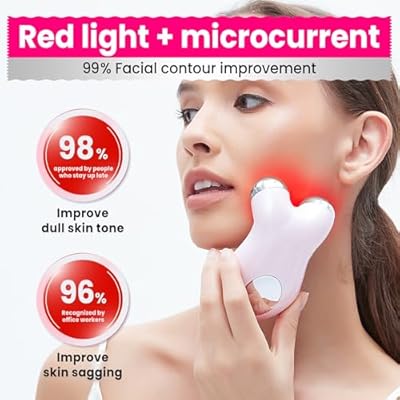 Hunvva Microcurrent Facial Device,Latest Red Light Technology,Enhances The Ability to Lift The Face and Tighten The Skin,Facial Wrinkle Equipment,Smart Photon Micro-Current Device,Model:EP-300.