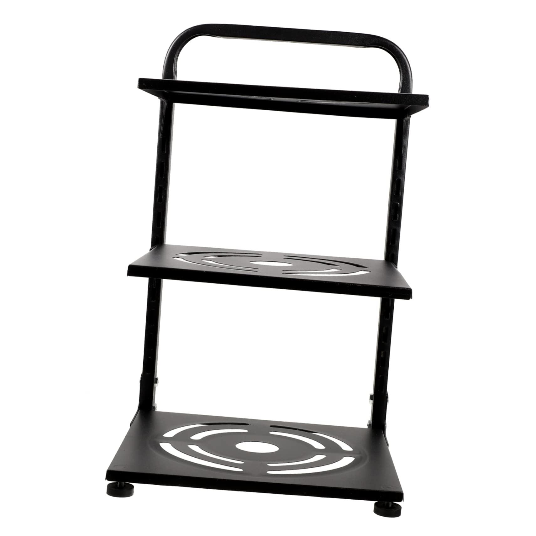 Estante Ajustable para Organización de Sartenes y Ollas de 3 Niveles Negro de Acero al Carbono en Encimera o Gabinete de Cocina
