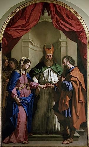 Toile Peinture Murale Le Mariage de la Vierge de Guerchin | Habiller un Grand Mur Blanc